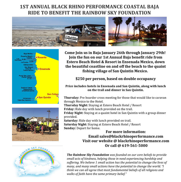 1st Annual Black Rhino Performance Coastal Baja Ride
