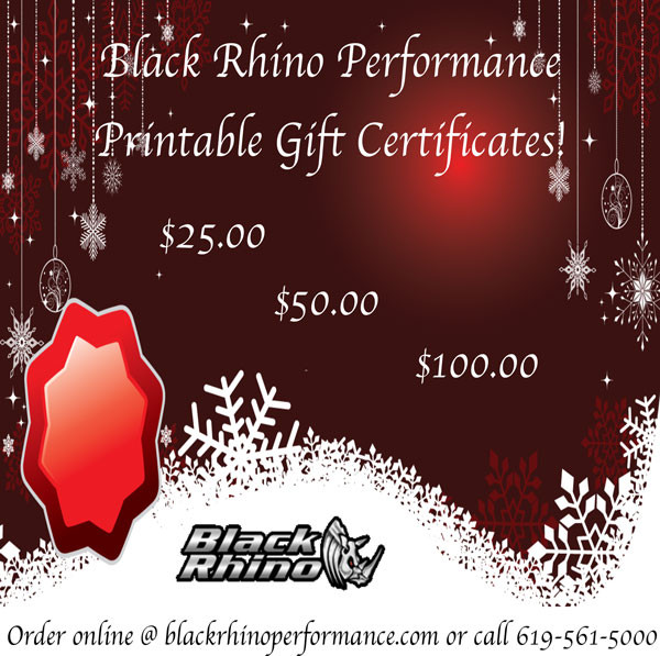 Black rhino gift certificate